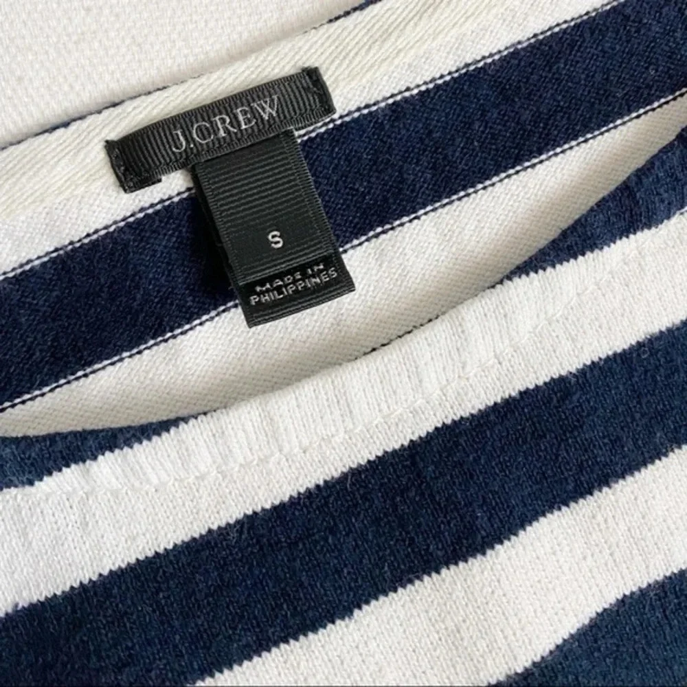 J. Crew • White Blue Striped Nautical Sailor Top
